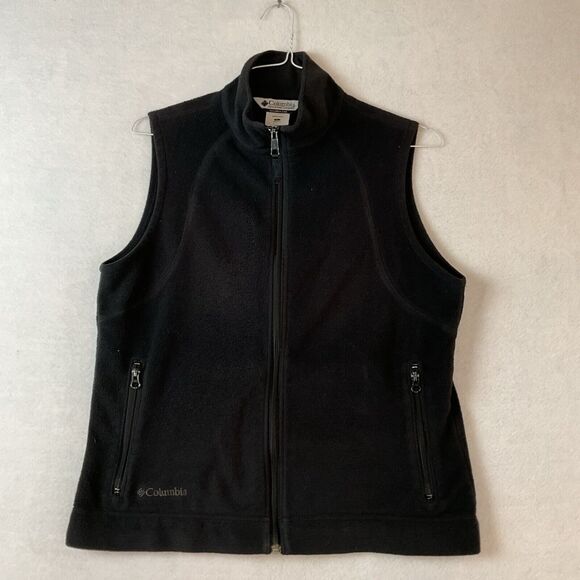 Columbia Jackets & Blazers - Columbia Sportswear Vest Womens L Charcoal Gray Fleece Full Zip Pockets